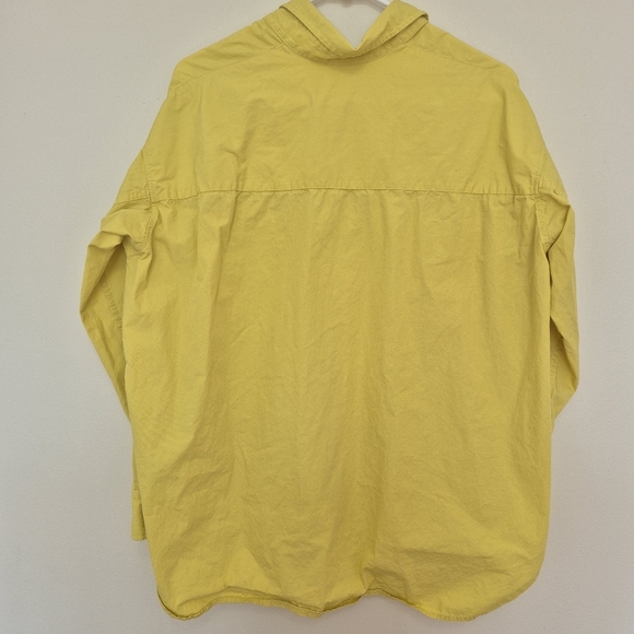 Wilfred Free Oversized Yellow Organic Cotton Button-Up Shirt – Size XS - Picture 4 of 4